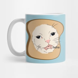 Hehe cat inside of toast dank meme cartoon illustration Mug